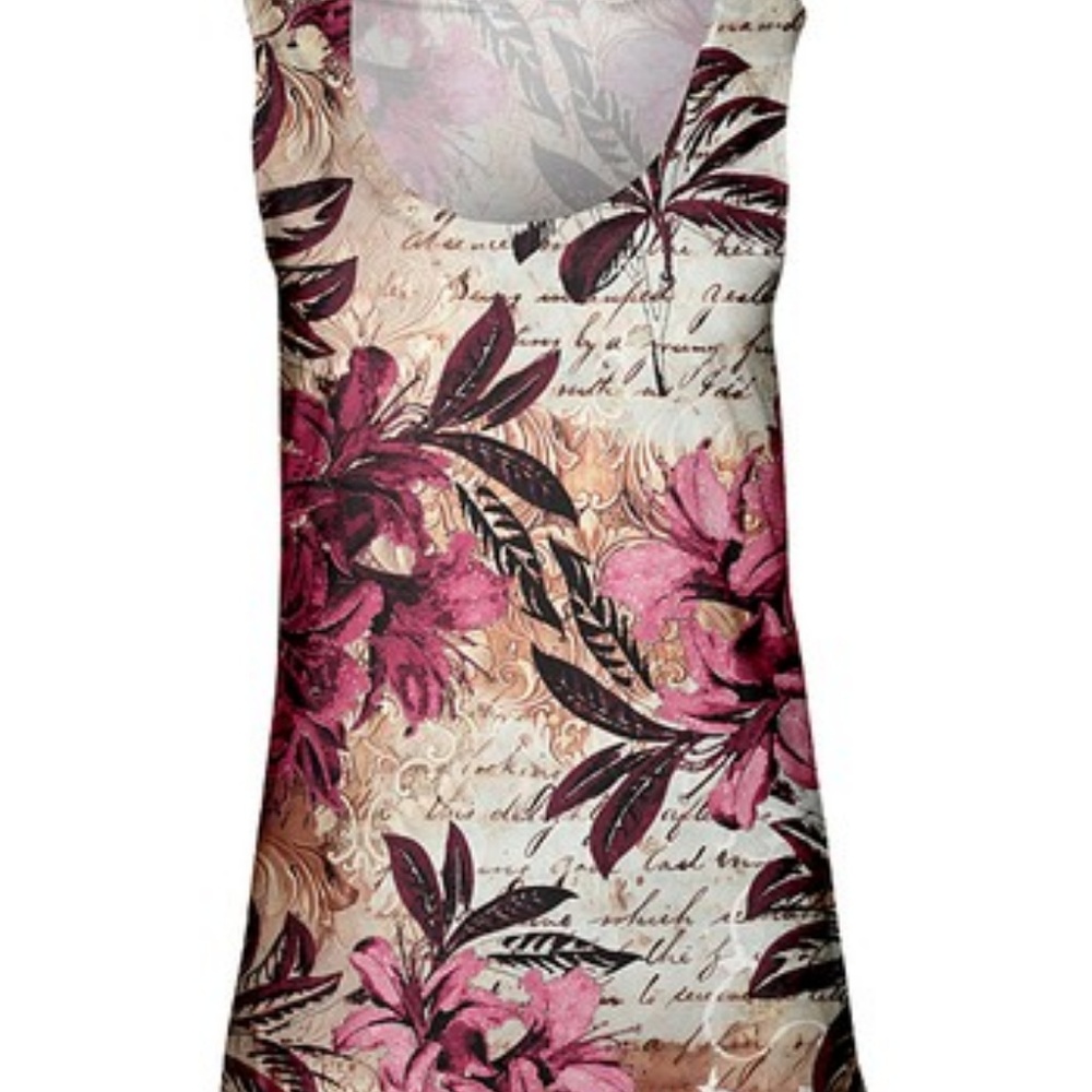 Gorgeous soft floral pink tank top